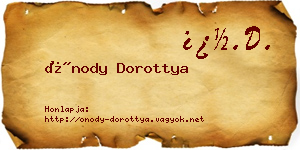 Ónody Dorottya névjegykártya